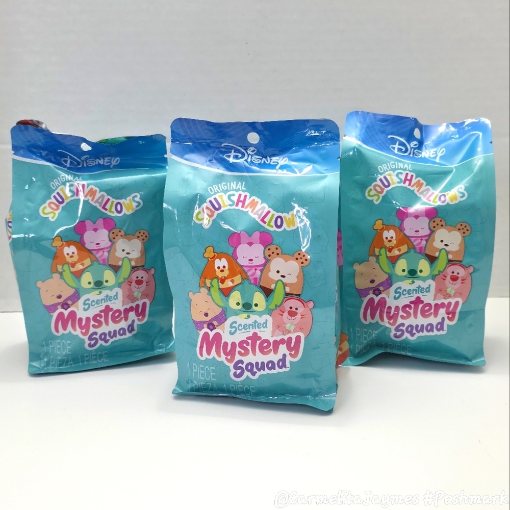 DISNEY 🏰 5" Food Scented Mystery Bags Pooh, Stitch, Mickey Squishmallows BNIB